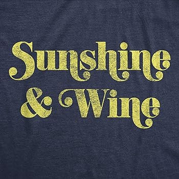 Funny Wine Shirt – Sunshine & Vintage Retro Drinking Tee for Women, Cute Summer Outfit & Wine L... | Amazon (US)