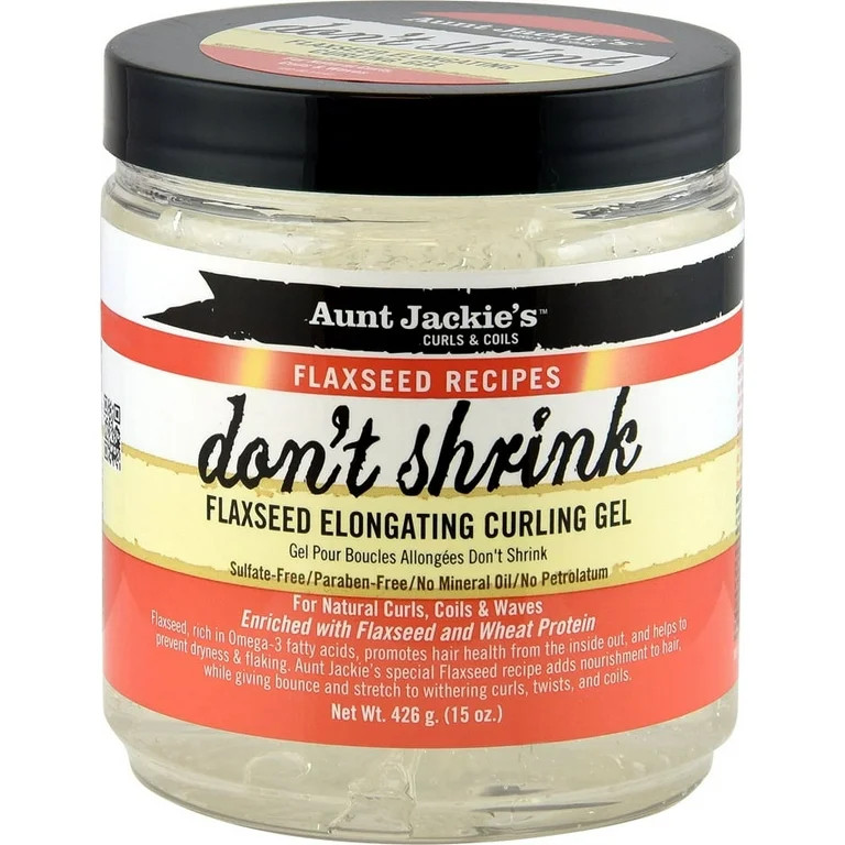 Aunt Jackie’s Curls & Coils Don’t Shrink Flaxseed Elongating Curling Gel, 18 oz., Female | Walmart (US)