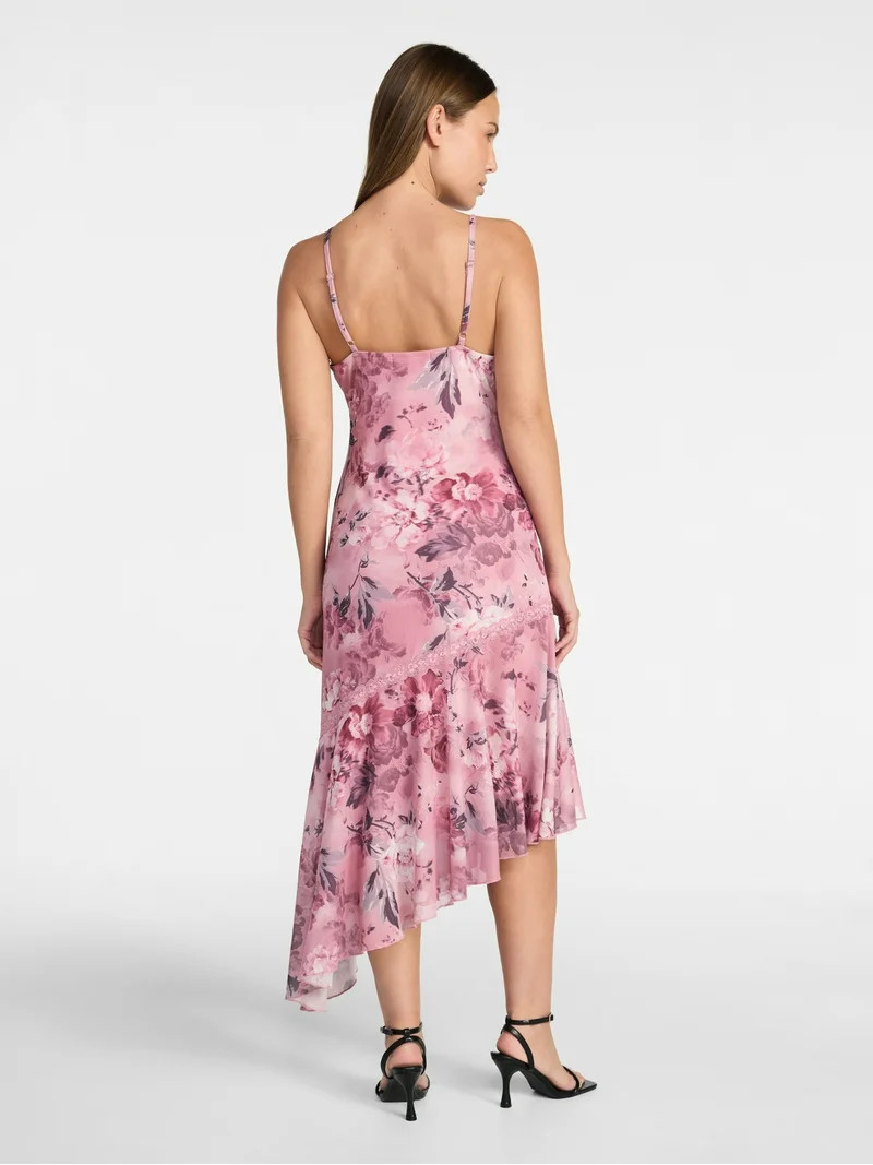 Madden NYC Women's Asymmetrical Midi Dress, Sizes XXS-XXL | Walmart (US)