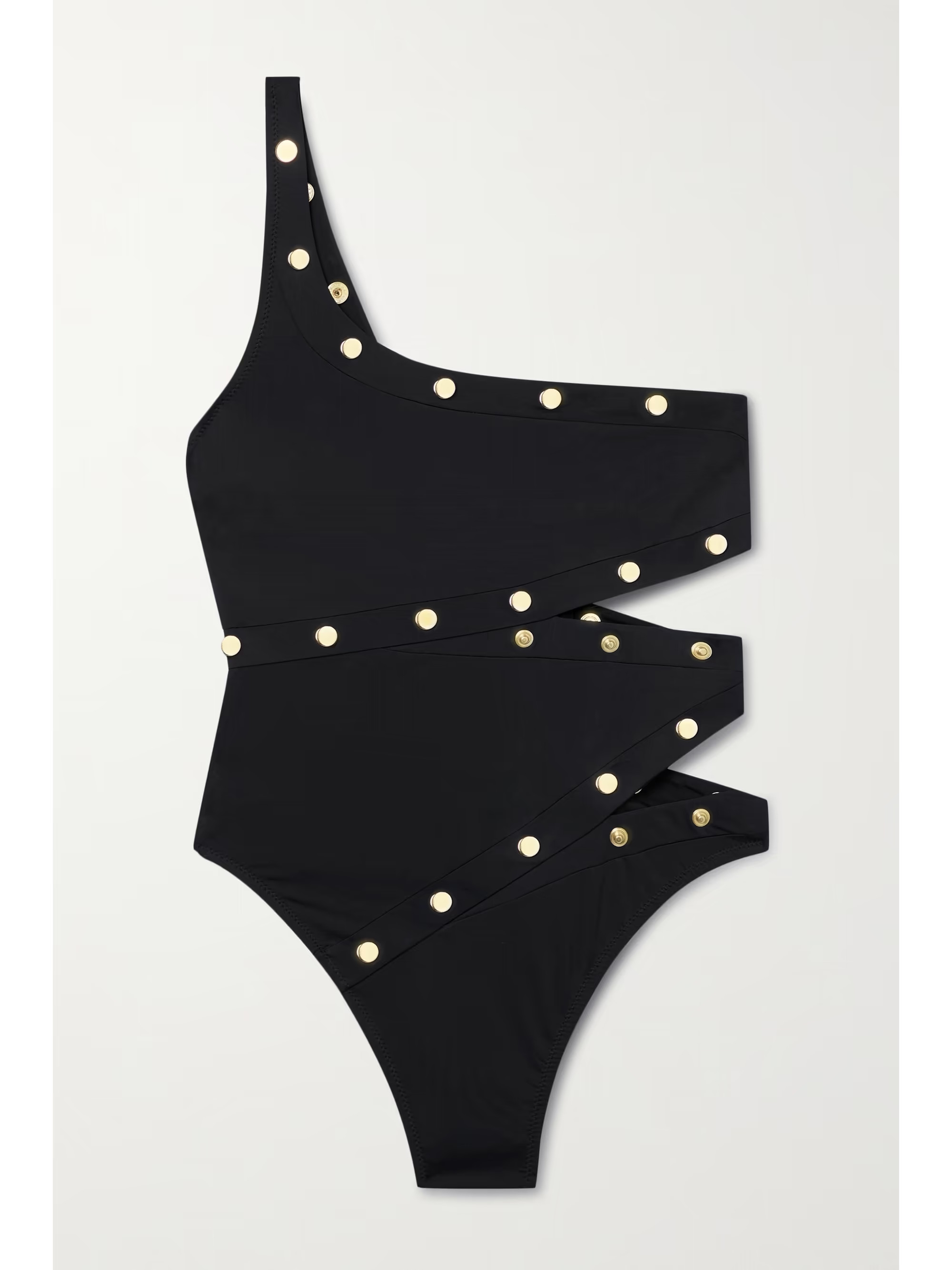 Donia one-shoulder embellished cutout swimsuit | NET-A-PORTER (US)