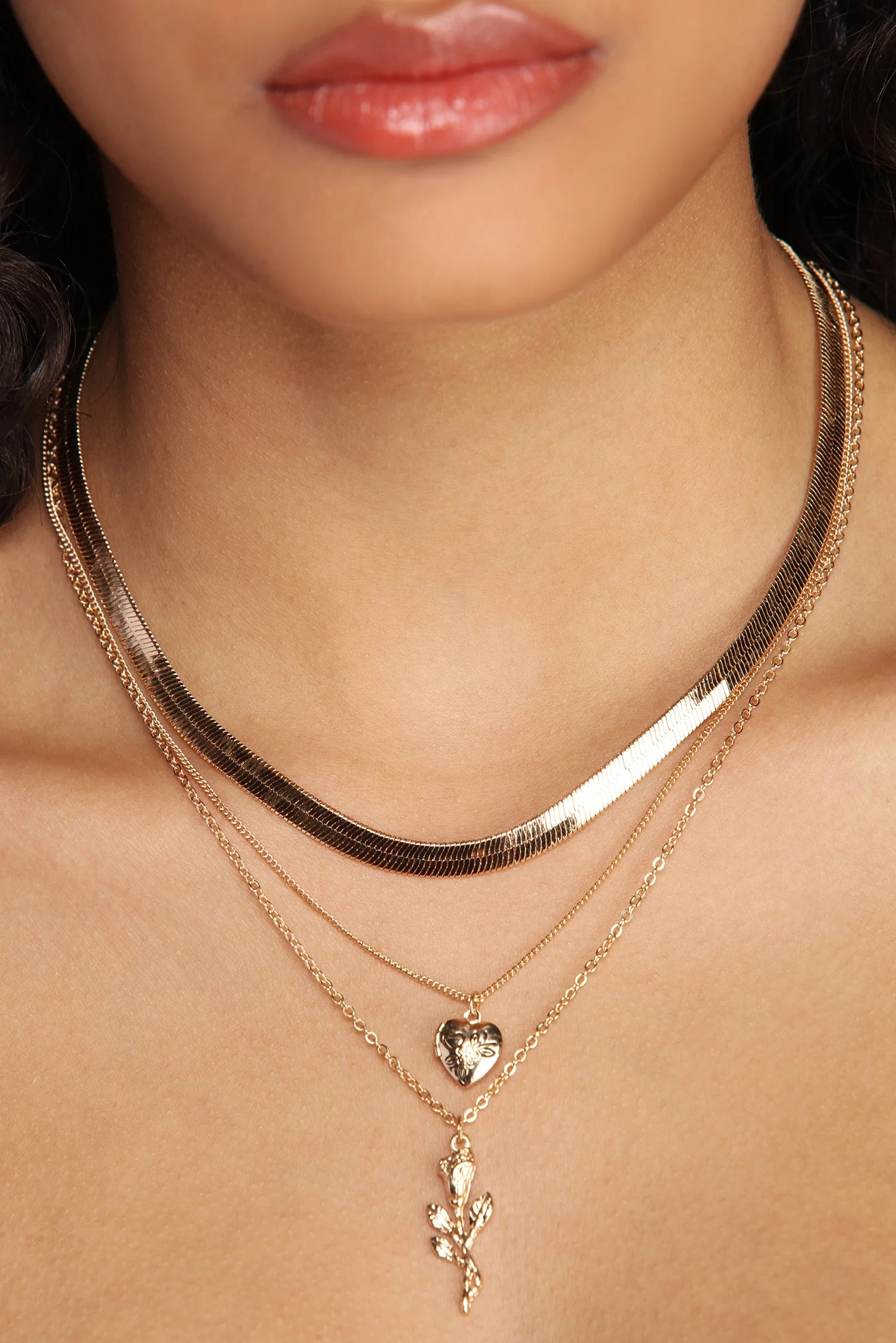 Layered Herringbone Necklace | Windsor Stores