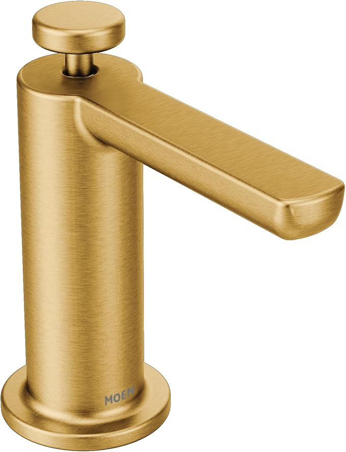 Moen Brushed Gold Modern Deck Mounted Kitchen Soap Dispenser with Above-the-Sink Refillable Bottl... | Amazon (US)