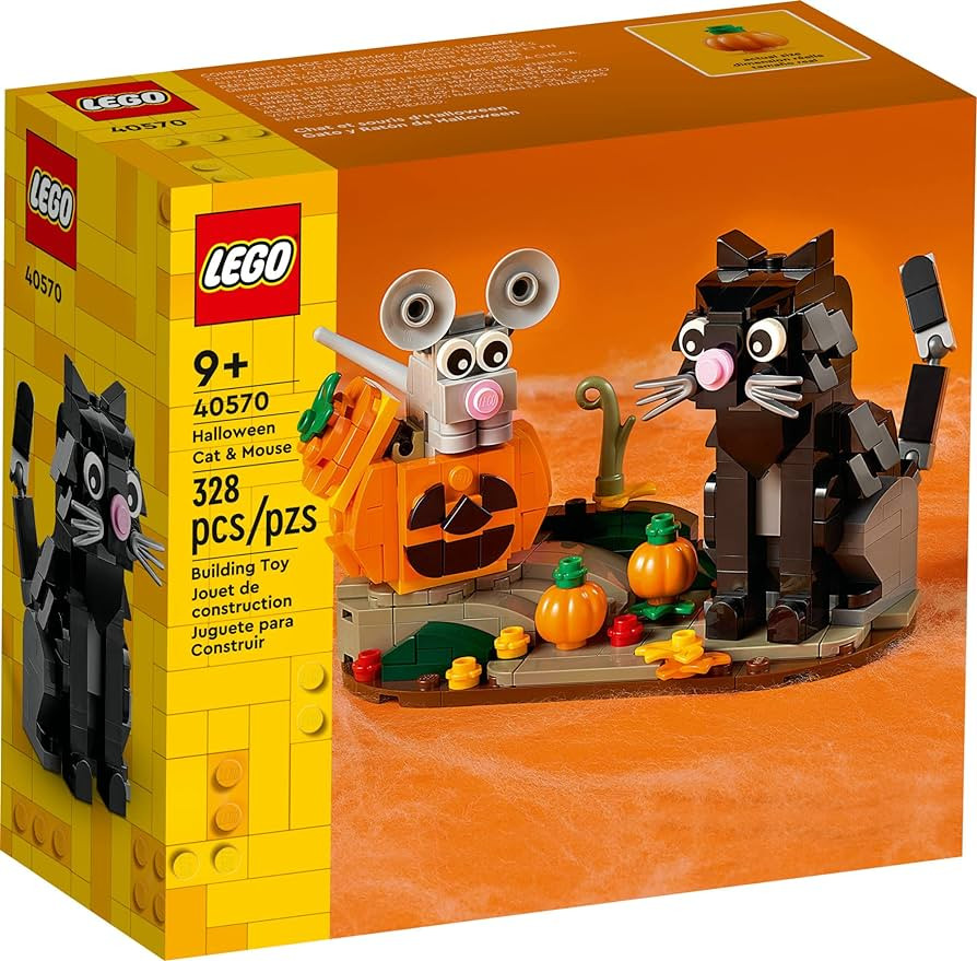 LEGO Halloween Cat & Mouse 40570 Building Kit, Whimsical Halloween Décor with Adorable Cat, Mous... | Amazon (US)