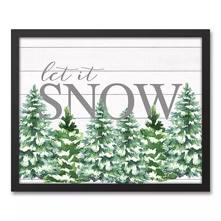 Let it Snow Framed Art Print | Kirkland's Home