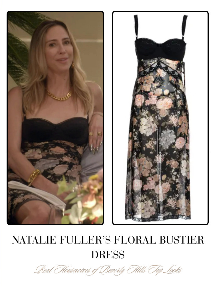 Natalie Fuller's Floral Bustier Dress 

 
