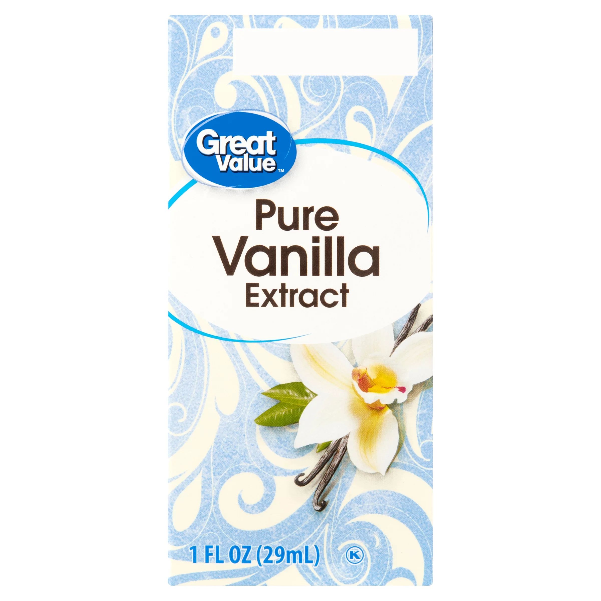 Great Value Pure Vanilla Extract, 1 fl oz (Ambient, Plastic Container) - Walmart.com | Walmart (US)