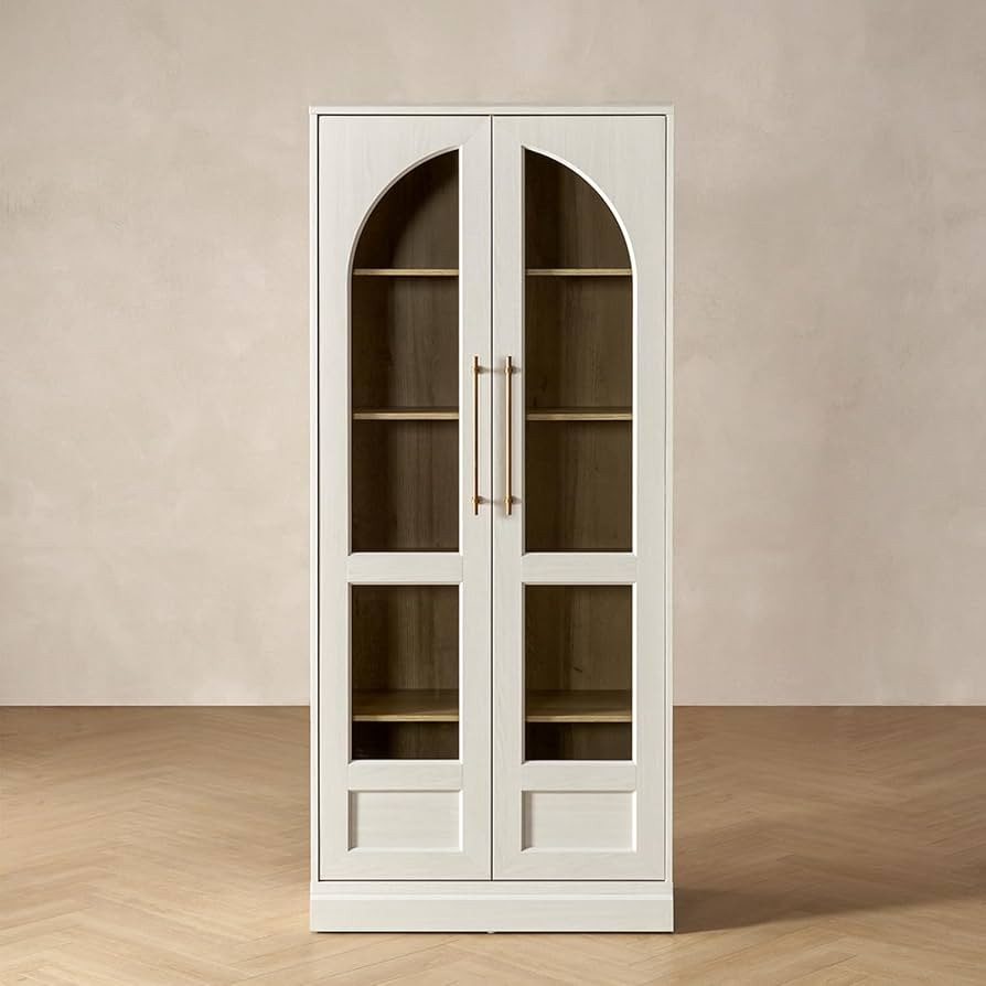 mopio Blake Tall Display Cabinet, Kitchen Buffet Pantry Cabinet, Trophy Display Case, Storage Cab... | Amazon (US)