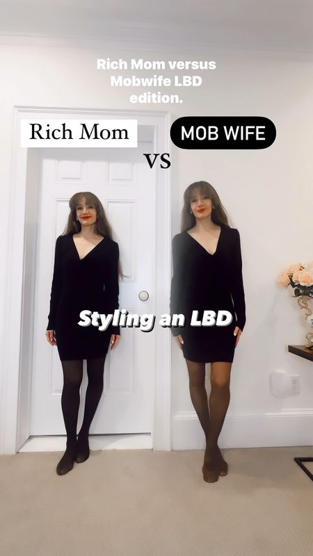 Styling black sweater dress in two aesthetics! Whether mob wife or rich mom, you can style an lbd easily !

#LTKVideo #LTKfindsunder50 #LTKstyletip