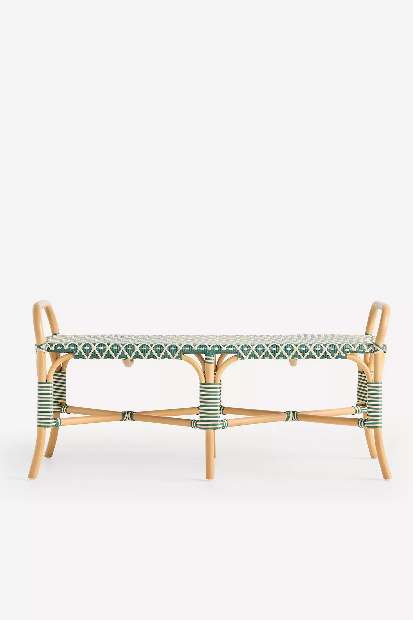 Coastal Rattan Indoor/Outdoor Bench | Anthropologie (US)