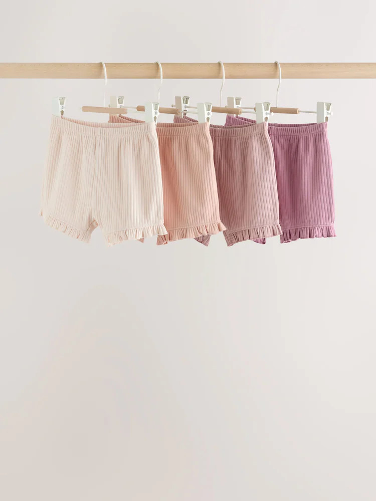 Pink Baby Shorts 4 Pack (0mths-2yrs) | Next US
