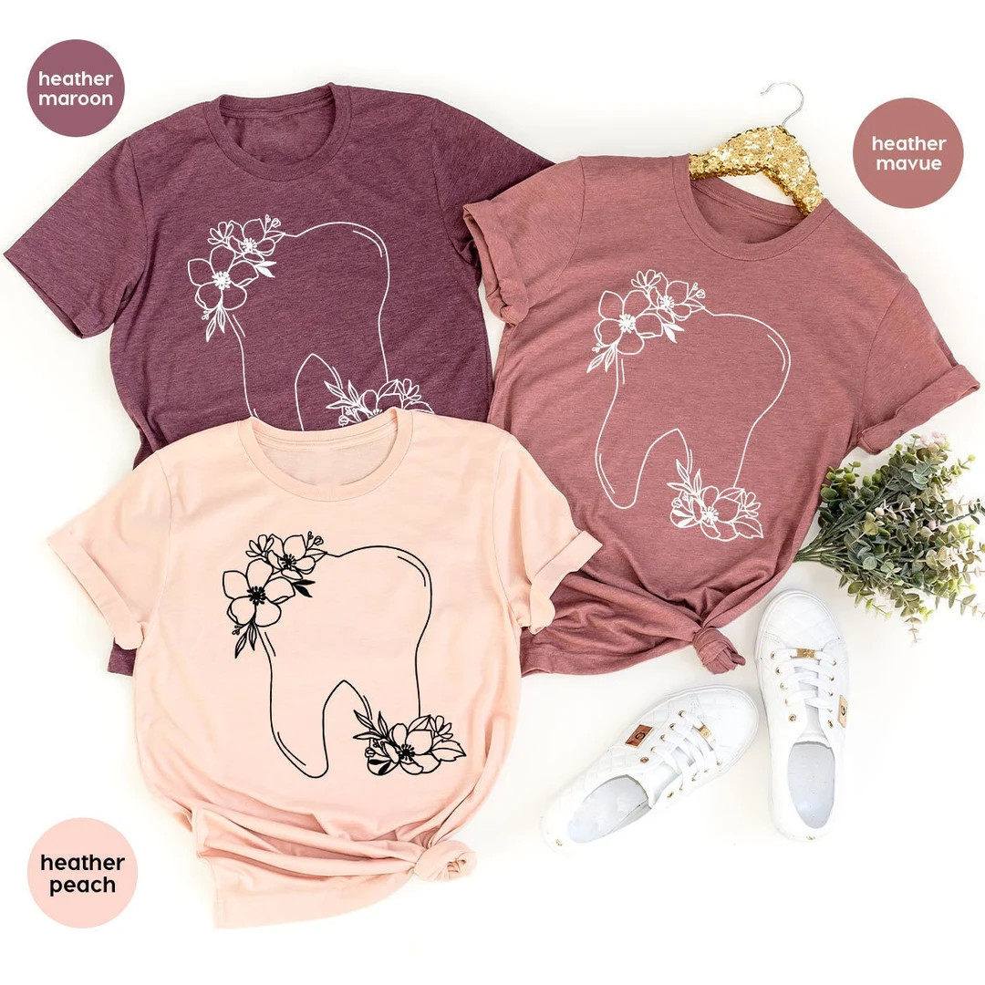 Custom Dental Shirts, Personalized Gift, Customized Dentist Shirts, Dental Assistant Gift, Dental... | Etsy (US)