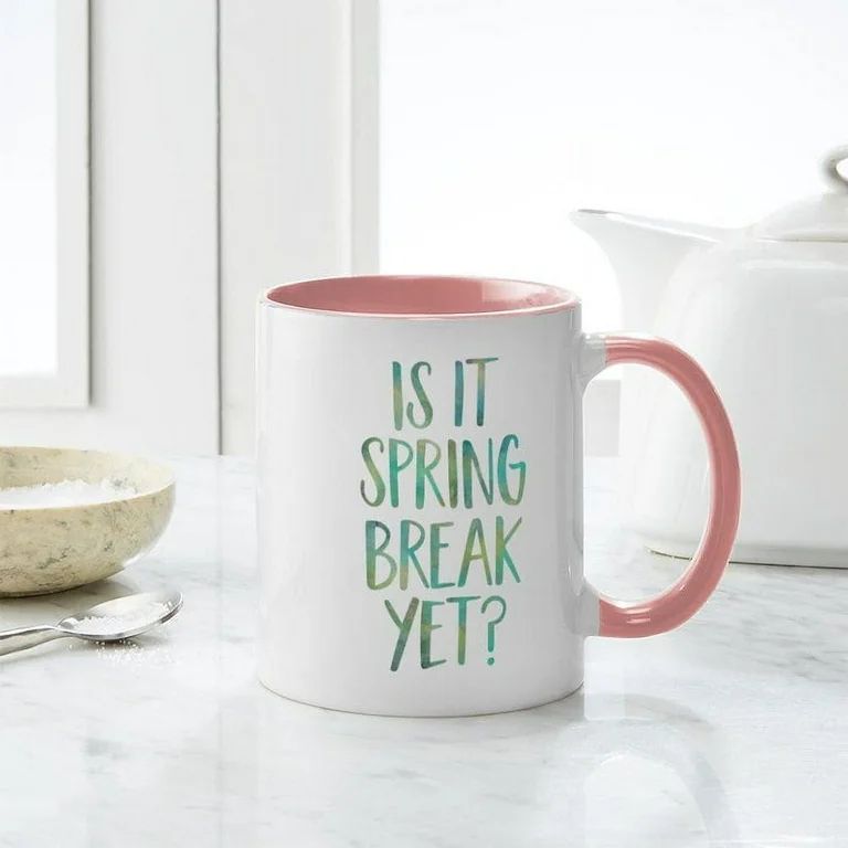 CafePress - Is It Spring Break Yet? Mug - 11 oz Ceramic Mug - Novelty Coffee Tea Cup | Walmart (US)