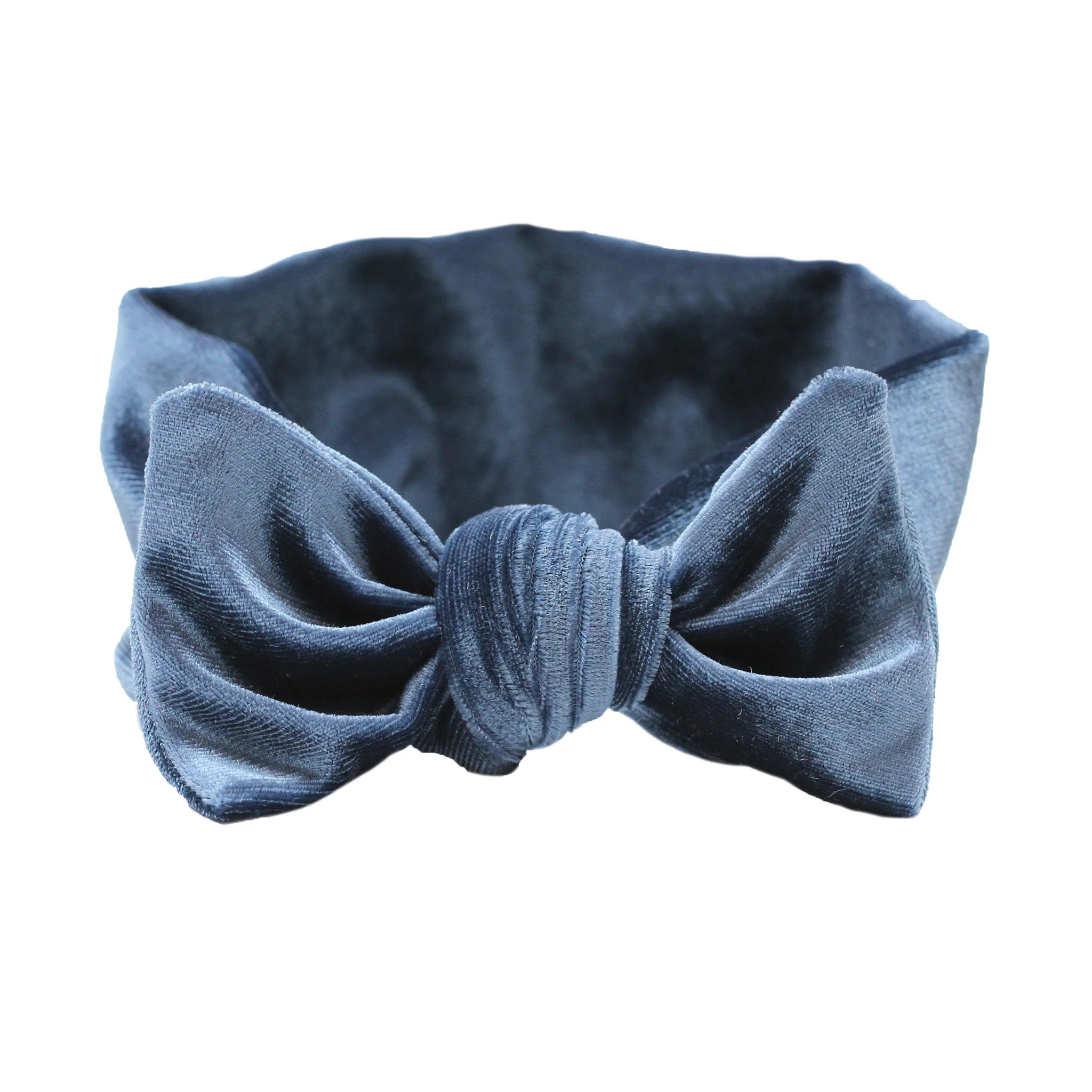Velvet - Steel Blue Knot Headband | Lou Lou & Company