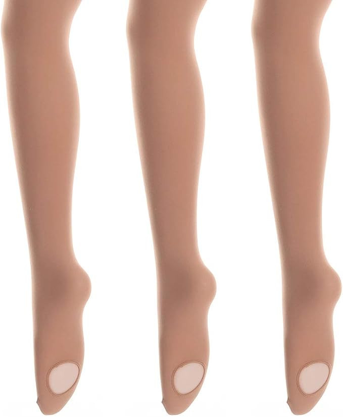 MANZI 1-3 Pairs Women's Girl's Dance Tights Convertible Transition Ballet Tights 40D | Amazon (US)