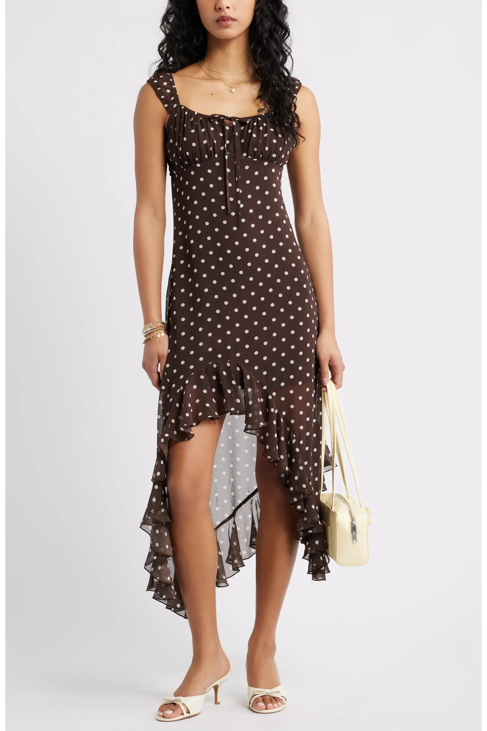 Bias Cut Chiffon Asymmetric Hem Dress (Women) | Nordstrom | Nordstrom