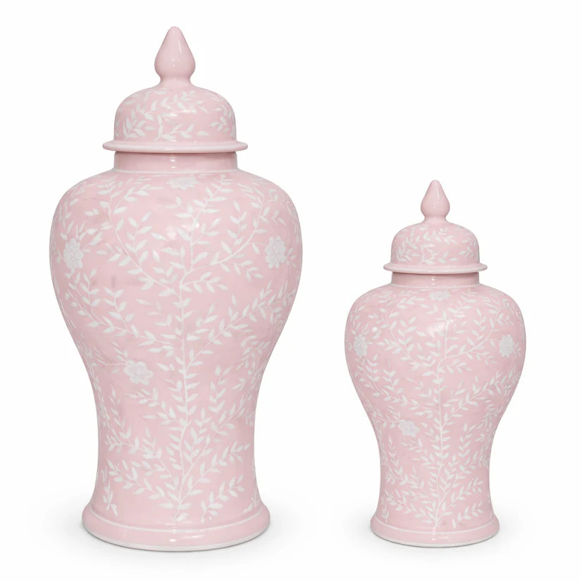 Pink & White Chinoiserie Jar (2 Sizes) | The Enchanted Home
