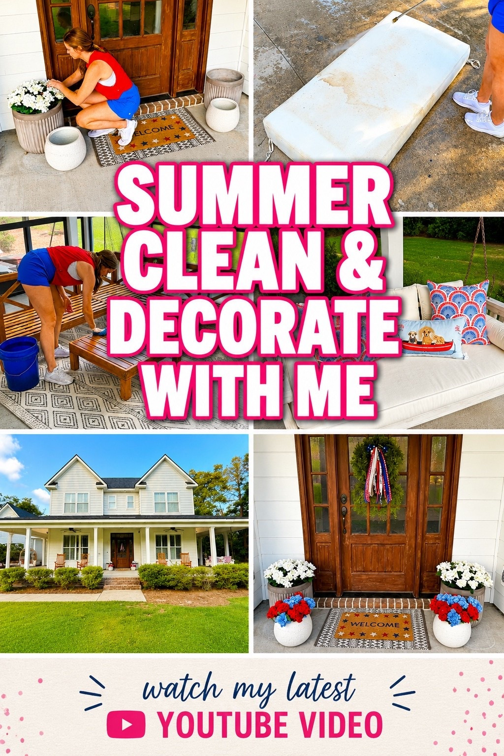 My new summer clean and decorate with me video is live on YouTube! ￼

#LTKdayinmylife #LTKHome #LTKSeasonal