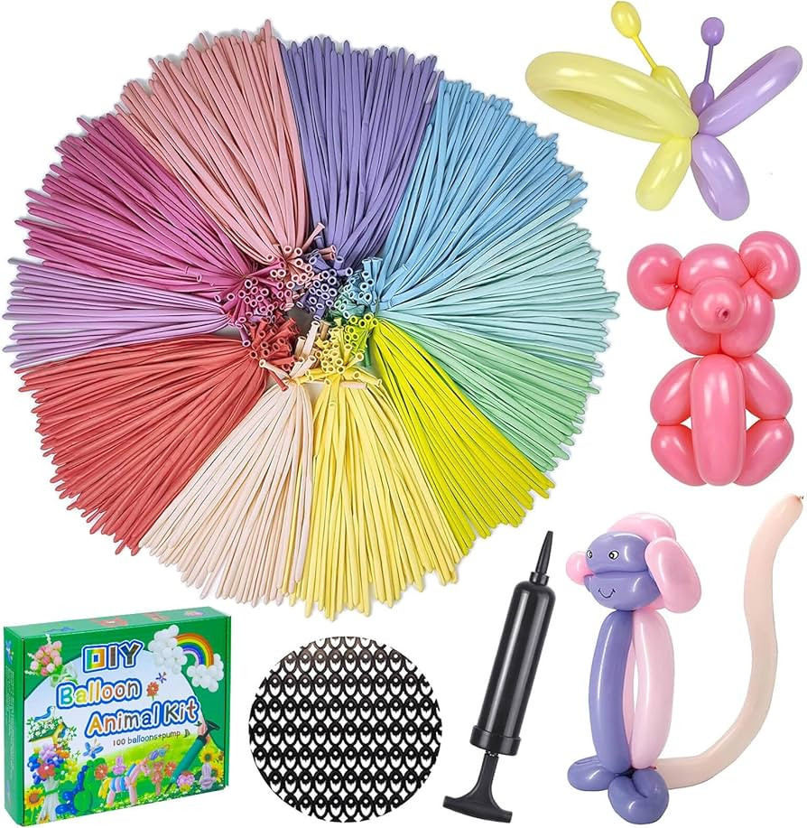 260 Balloons with Pump, Premium Long Latex Twisting Balloons animal kit, Birthday Gifts for Girls... | Amazon (US)