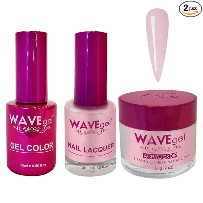 WAVEGEL Soak-Off Gel, Nail Lacquer & Acrylic/Dip Powder Matching Set - Princess Collection - #009... | Amazon (US)