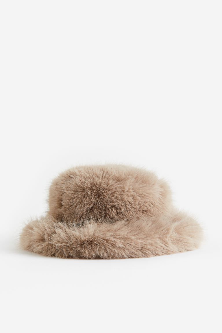 Fluffy bucket hat - Beige - Ladies | H&M GB | H&M (UK, MY, IN, SG, PH, TW, HK)