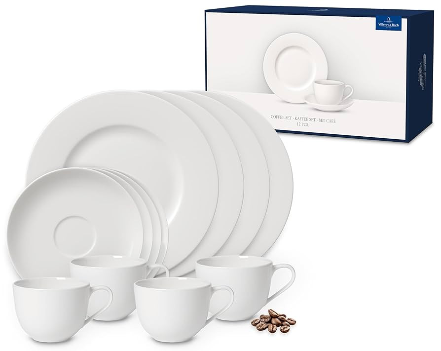 Villeroy & Boch - for Me Kaffee-Service 12-teilig Weiß, Spülmaschinenfest, Mikrowellensicher, G... | Amazon (DE)