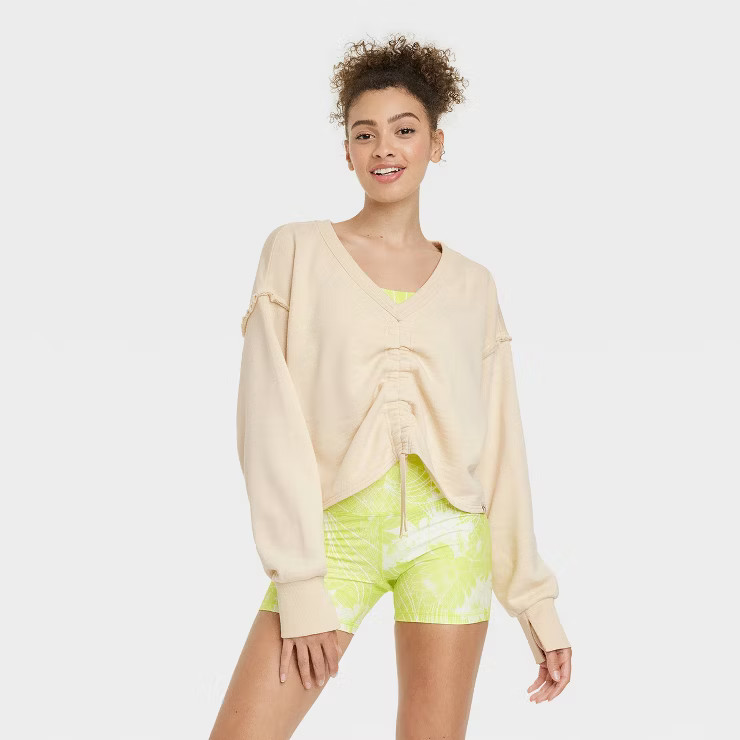 Women's Cinch Front Long Sleeve Top - JoyLab™ | Target