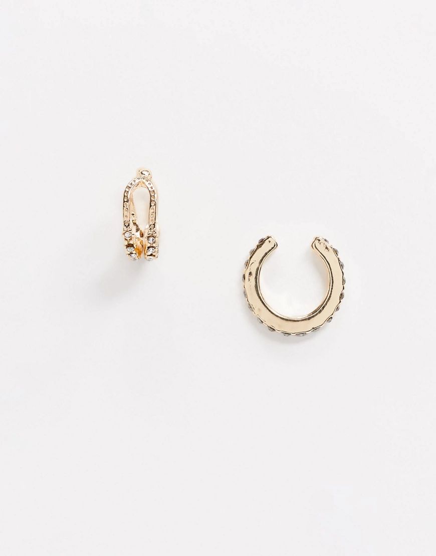 Monki Cora multi pack ear cuff in gold | ASOS (Global)