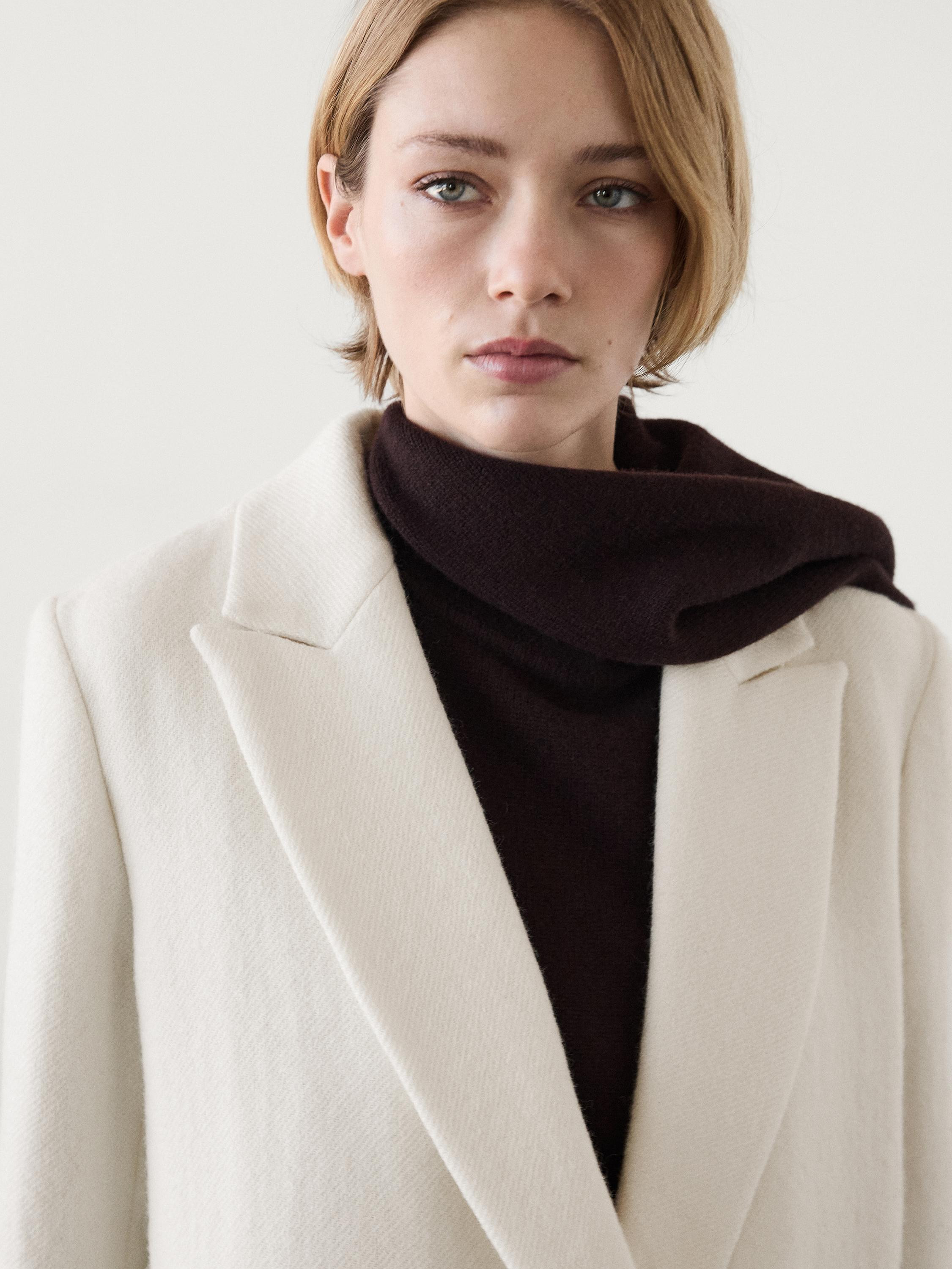Mantel Wolle Strukturmuster | Massimo Dutti DE