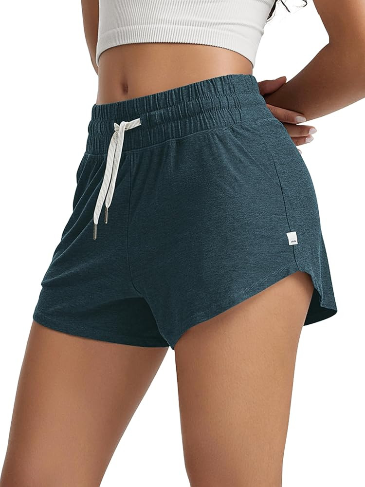 ODODOS Women's Performance Shorts Ultra Soft Stratum Tech Mid Rise Relaxed Shorts with Pocket 3" ... | Amazon (US)