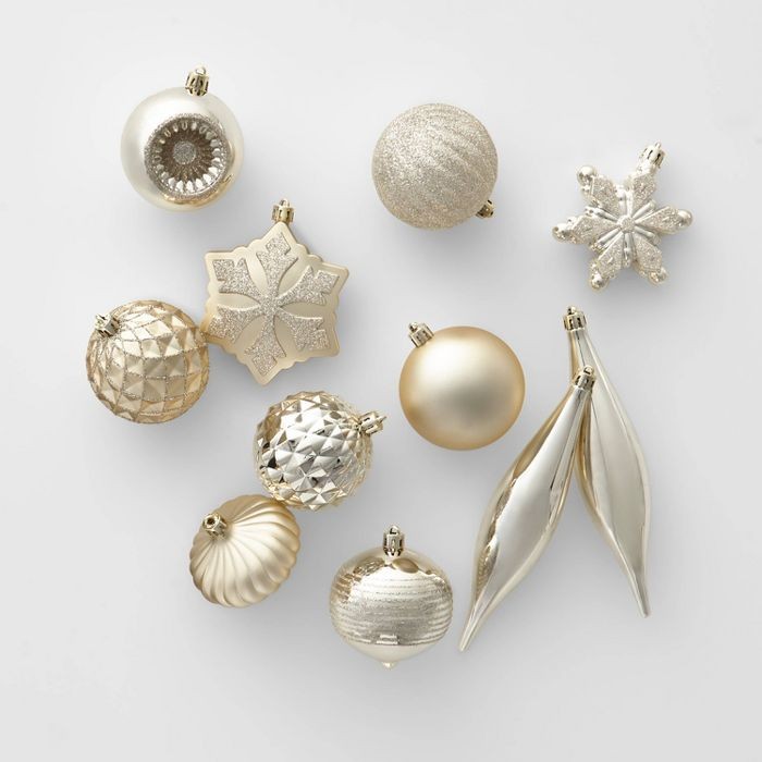 40ct Christmas Ornament Set Champagne - Wondershop™ | Target
