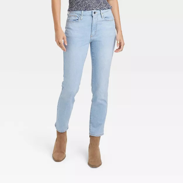 Women's High-Rise Slim Straight Jeans - Universal Thread™ Light Wash | Target