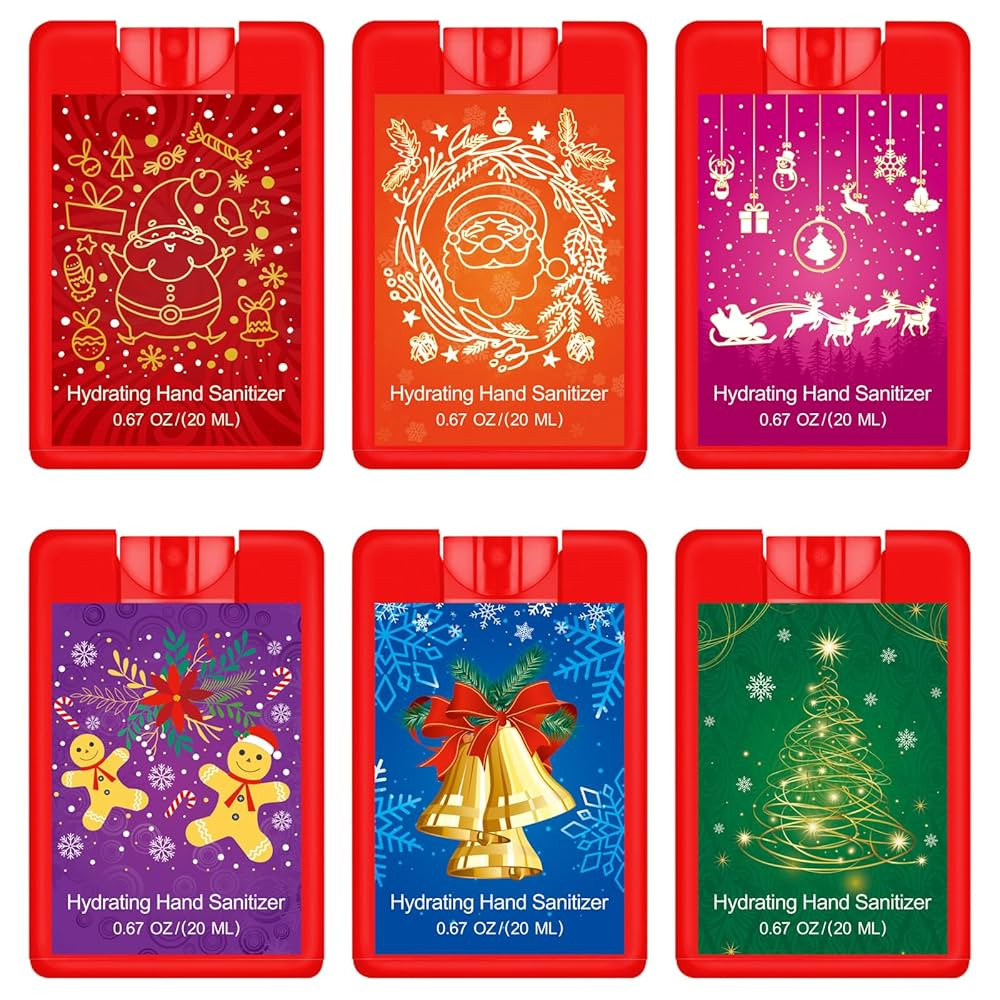 Christmas Hand Sanitizer Spray Bulk Hydrating Hand Sanitizers Spray Travel Size Refillable Pocket... | Amazon (US)