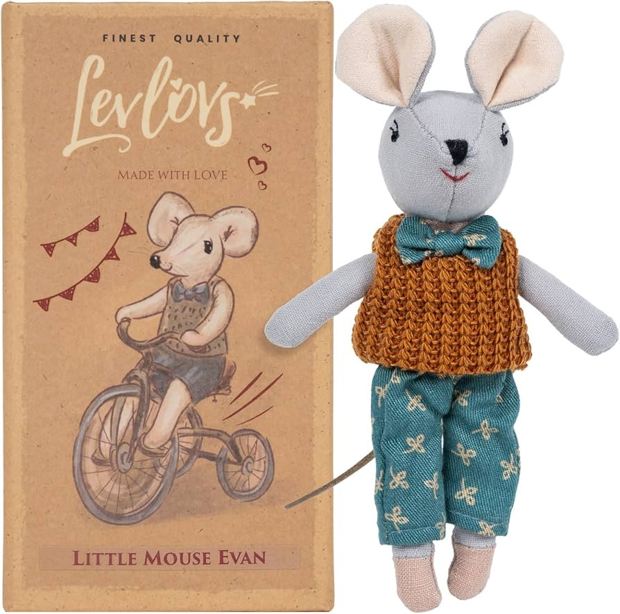 LEVLOVS Mouse in a Box Brother Mouse in Matchbox Linen Doll | Amazon (US)