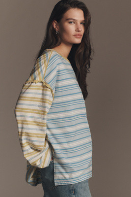 Pilcro Long-Sleeve Boyfriend Tee | Anthropologie (US)