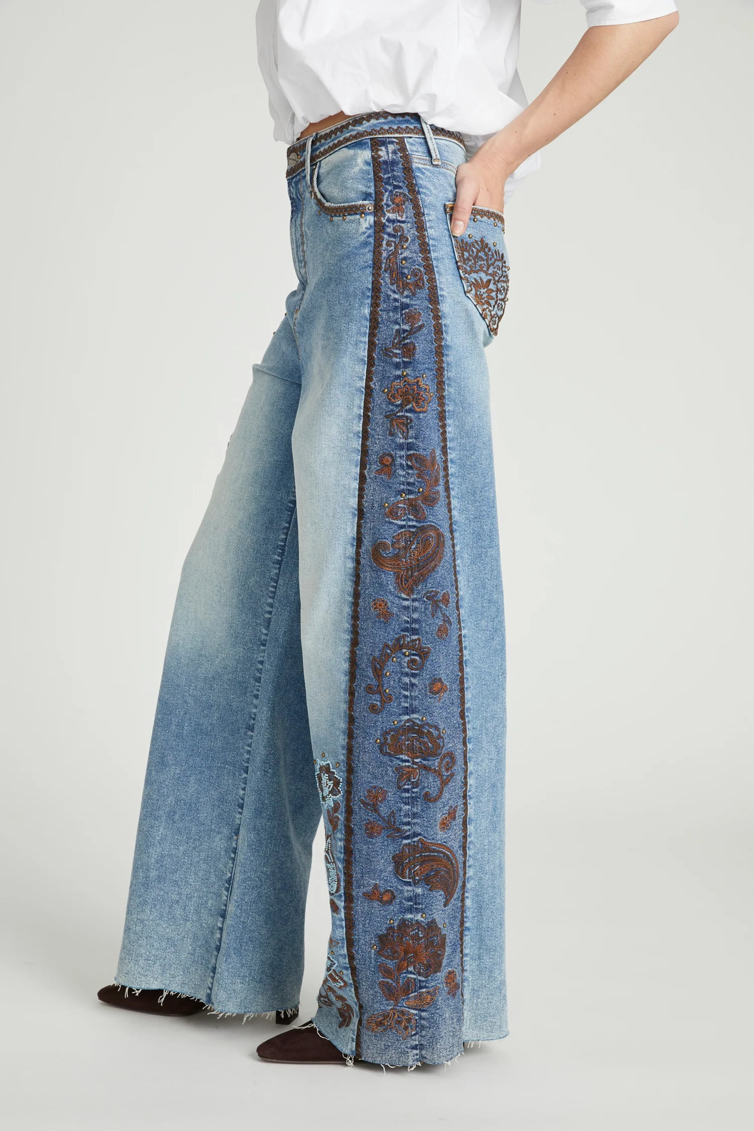 Molly Wide Leg - Paisley Petal | Driftwood