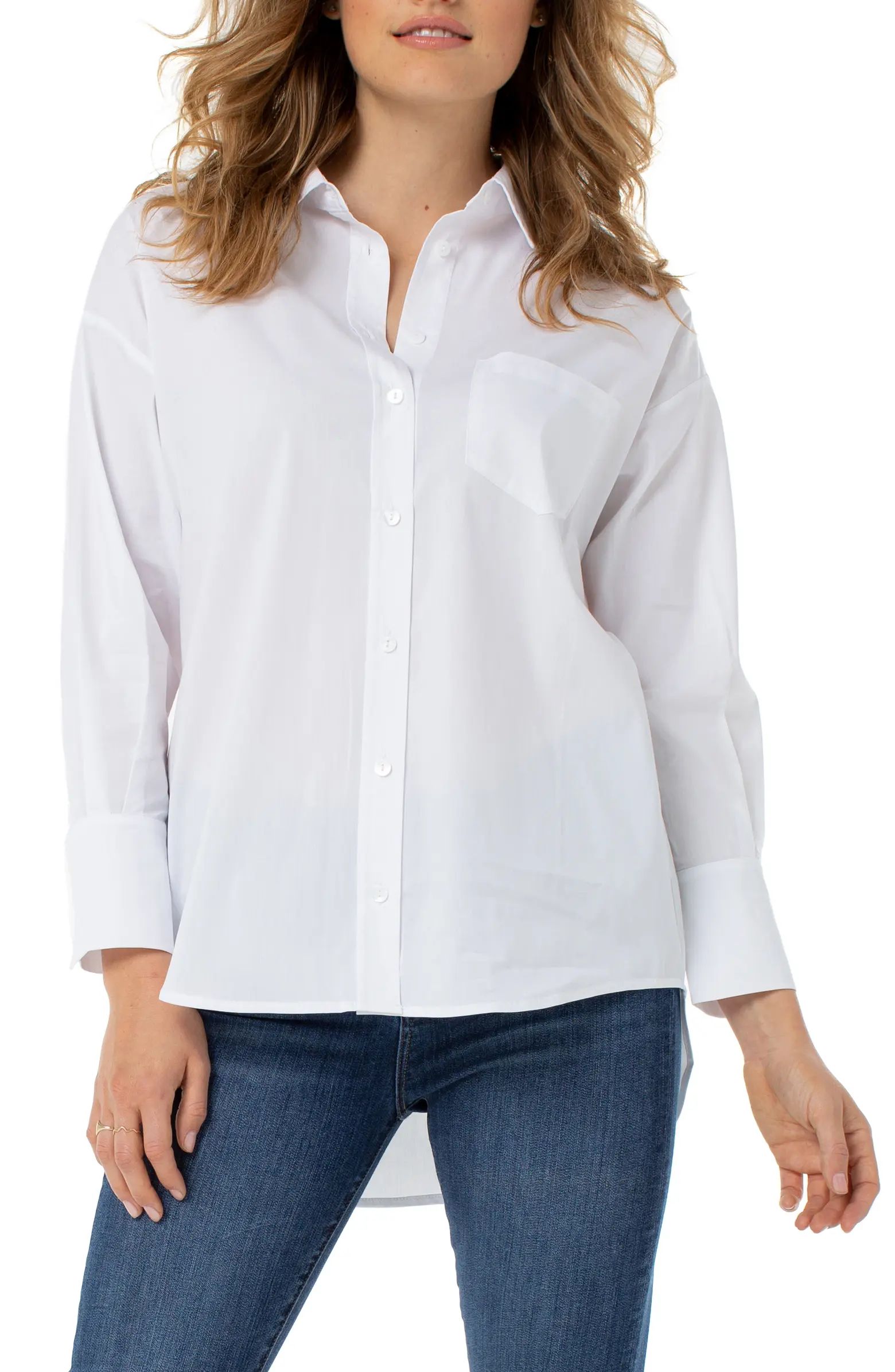 Oversize Classic Button-Up Shirt | Nordstrom