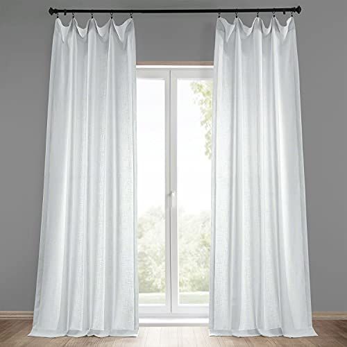 HPD Half Price Drapes Heavy Linen Curtains for Bedroom 50 X 84 (1 Panel), FHLCH-VET13191-84, Rice... | Amazon (US)