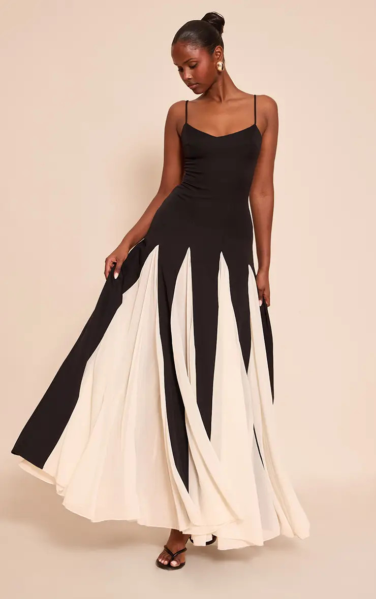 Black Strappy Maxi Dress | PrettyLittleThing UK