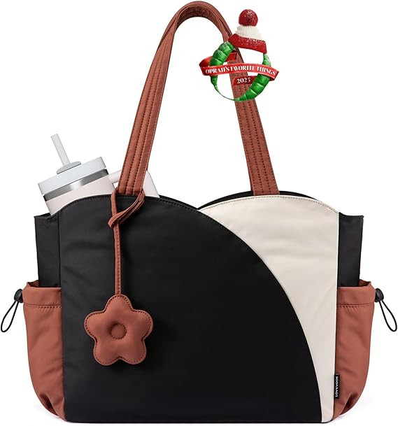 LOVEVOOK Tote Bag for Women, Puffer Work Bags with Zipper for Daily Travel College, Teacher Nurse... | Amazon (US)