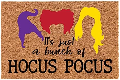 Funny Coir Doormat Just a Bunch of Hocus Pocus Halloween Welcome Front Porch Decor Doormat for Th... | Amazon (US)