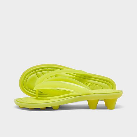 PUMA Women's X FENTY Cat Cleat Jelly Flip-Flop Sandals in Lime Sheen Size: 9.5 | Finish Line (US)