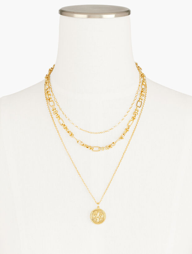 Layered Coin Pendant Necklace | Talbots