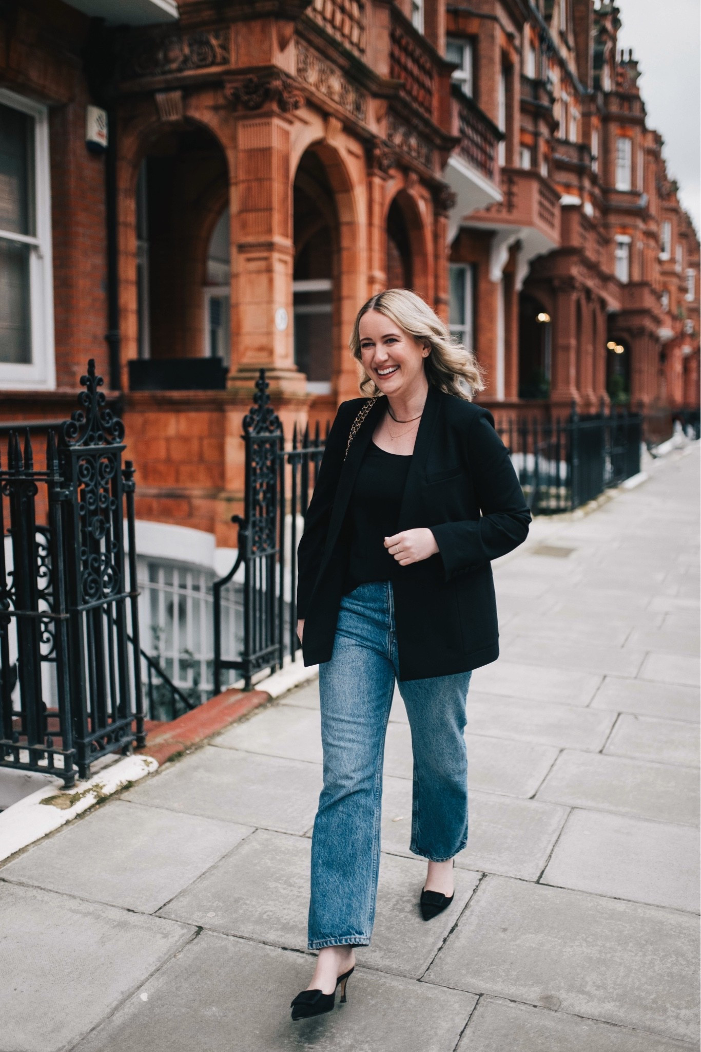 Transitional look

Black blazer
High rise straight jean (sized up to a size 29)
Mule heels

#LTKSeasonal #LTKTravel