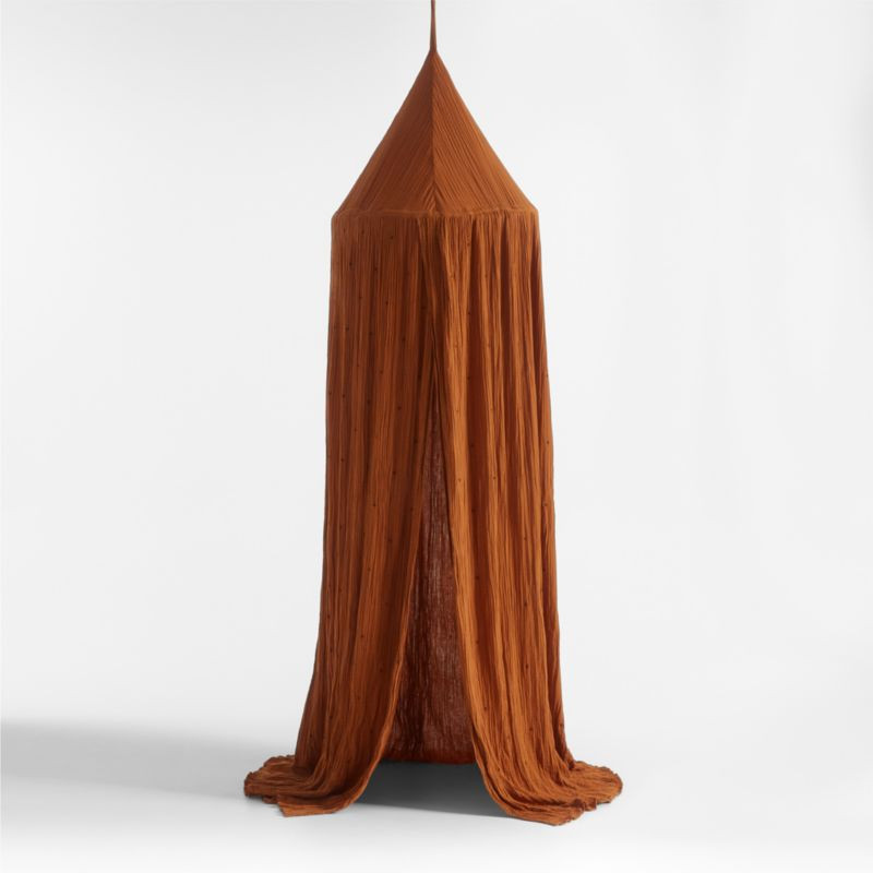 Temple Star Sugar Almond Brown Kids Canopy + Reviews | Crate & Kids | Crate & Barrel