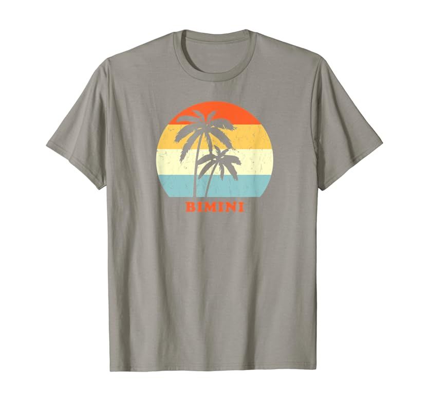 Bimini Bahamas Vintage Sun & Surf Throwback Vacation Gift T-Shirt | Amazon (US)