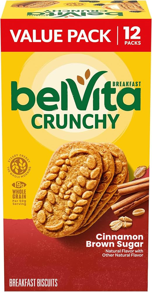 belVita Cinnamon Brown Sugar Breakfast Biscuits, Value Pack, 12 Packs (4 Biscuits Per Pack) | Amazon (US)