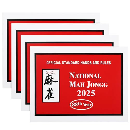 Mahjong Cards 2025 Official National Standard Mah Jongg Hands and Rules Mahjong Cards 4 pcs | Amazon (US)