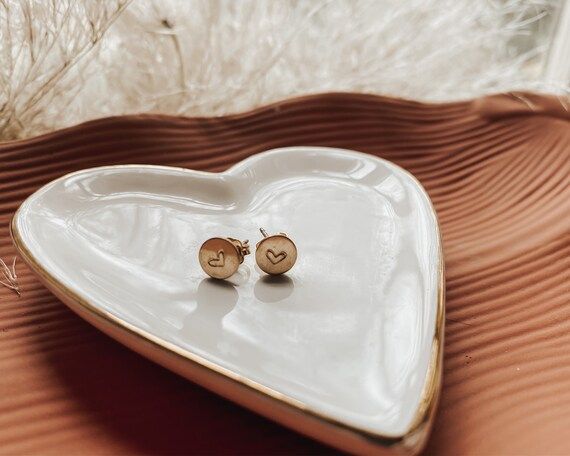 Queen of Hearts // Mini Gold Filled Circle Studs | Etsy | Etsy (US)