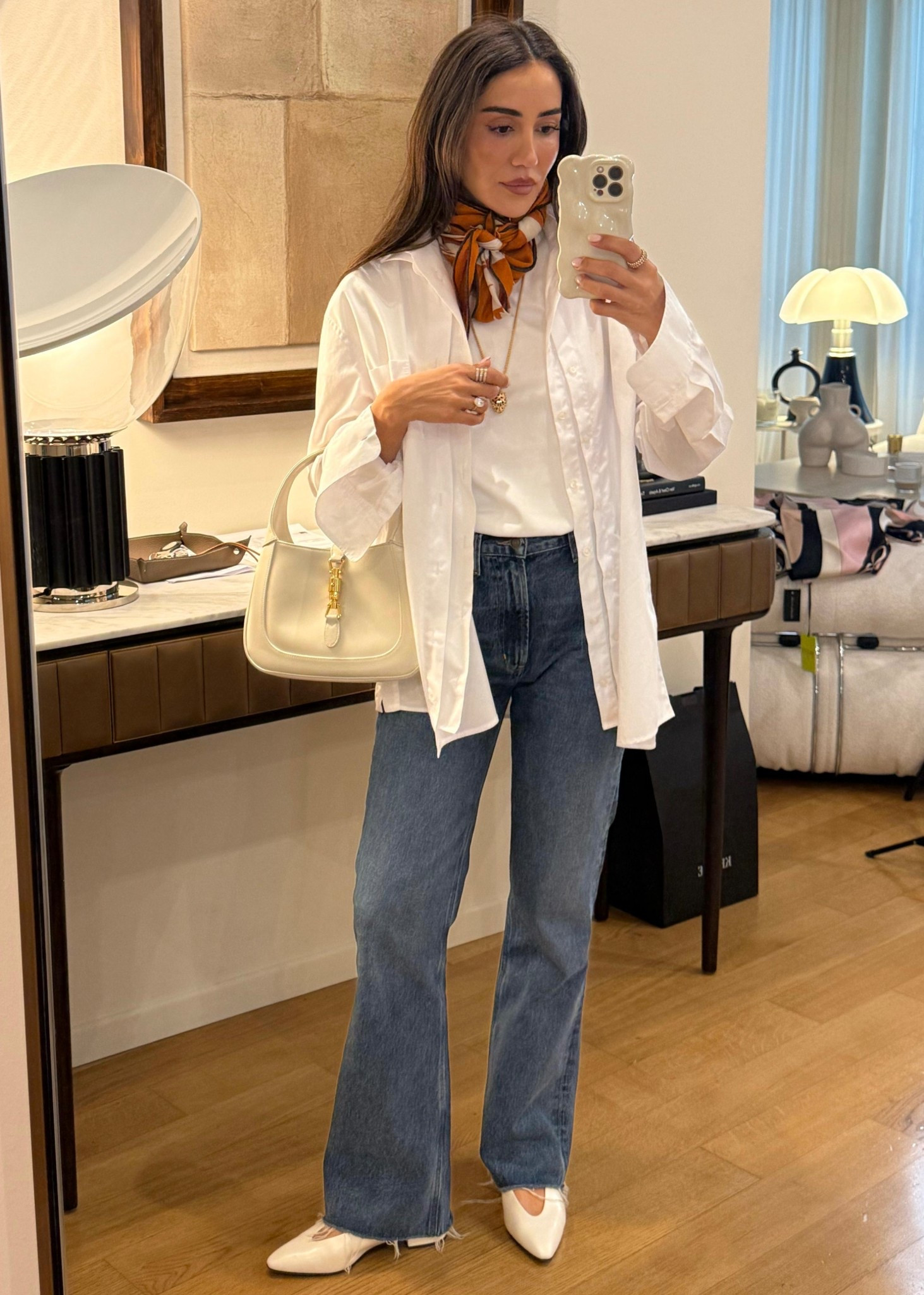 Jeans and a white tee / oversized shirt are always my go-to quick, chic, and easy. No overthinking needed for a cute breakfast date or a laid-back weekend with friends.
Button it up, tuck it in, and add a sleek belt - and just like that, it’s office-ready too. ✨

#LTKSeasonal #LTKStyleTip