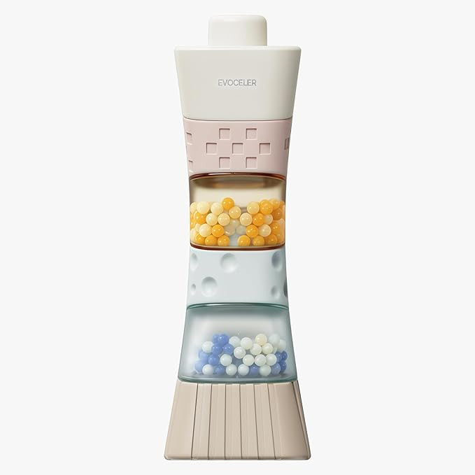 evoceler Stacking Toys for Toddlers 1-3，9° Stacking Blocks with 2 Rattles & Teethers, Soft Bal... | Amazon (US)